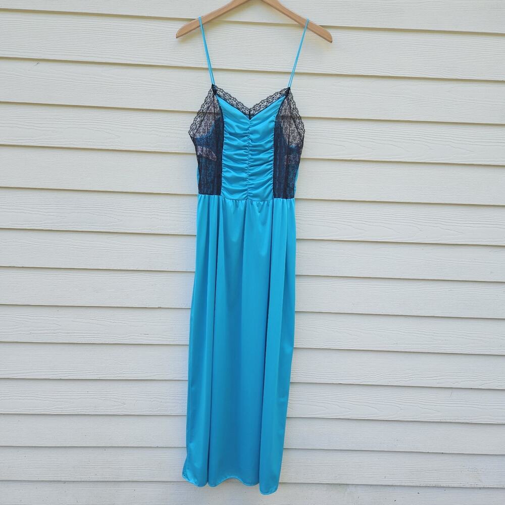 Vintage Undercover Wear Slip Dress Medium Silky Nylon Maxi Whimsigoth Witchy